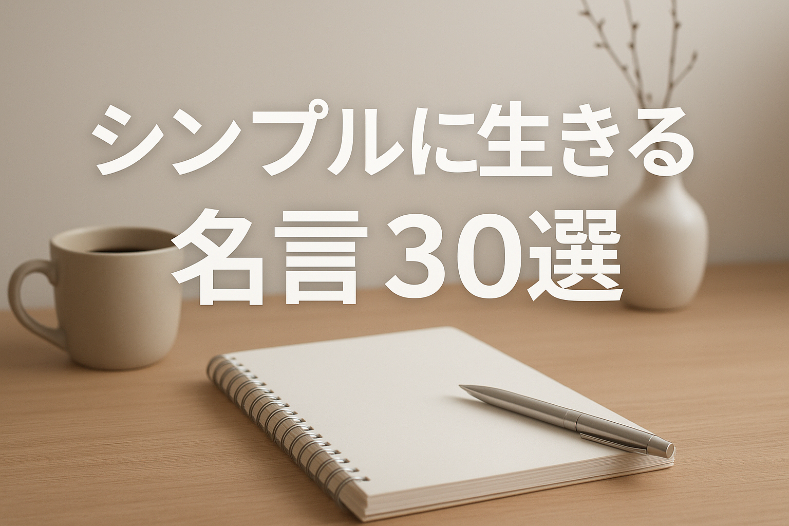 シンプルに生きる名言30選