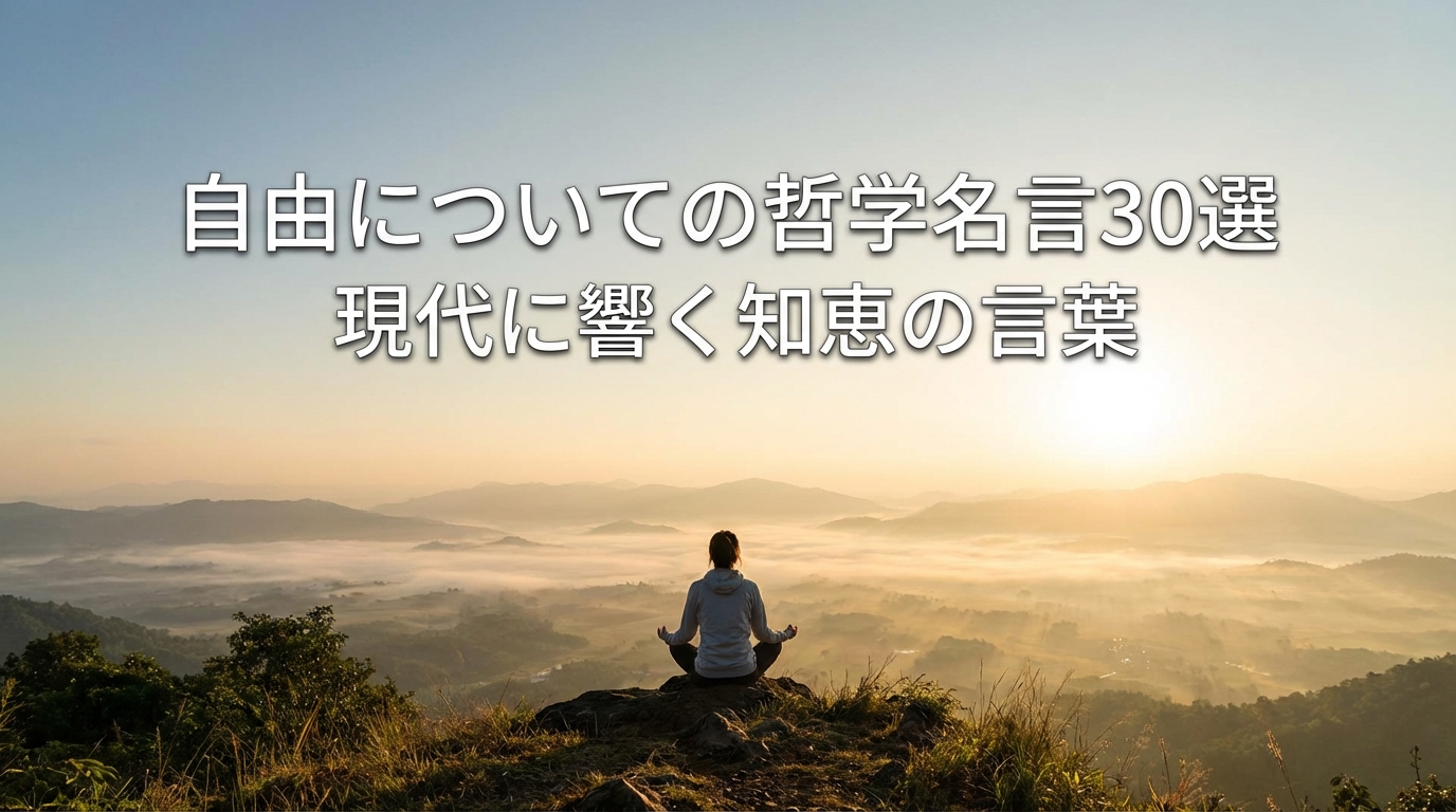 自由についての哲学名言30選