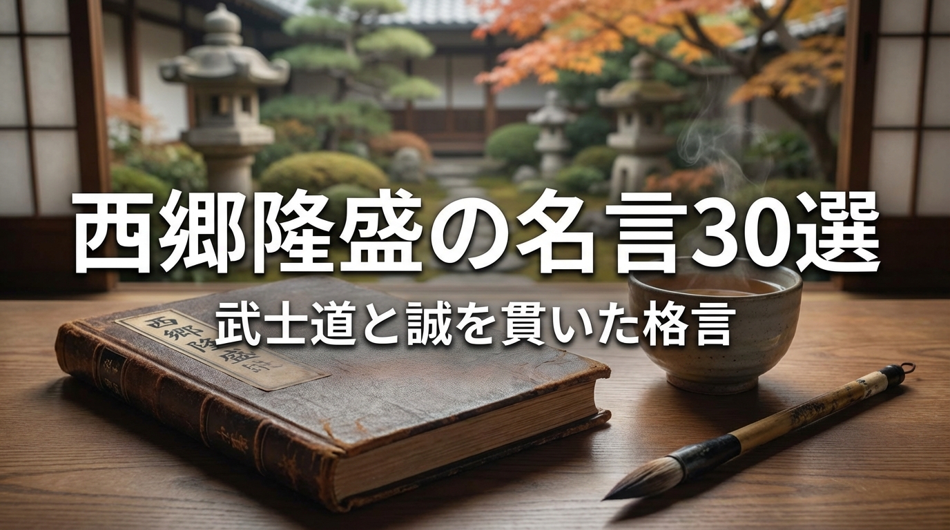 西郷隆盛の名言30選｜武士道と誠を貫いた格言