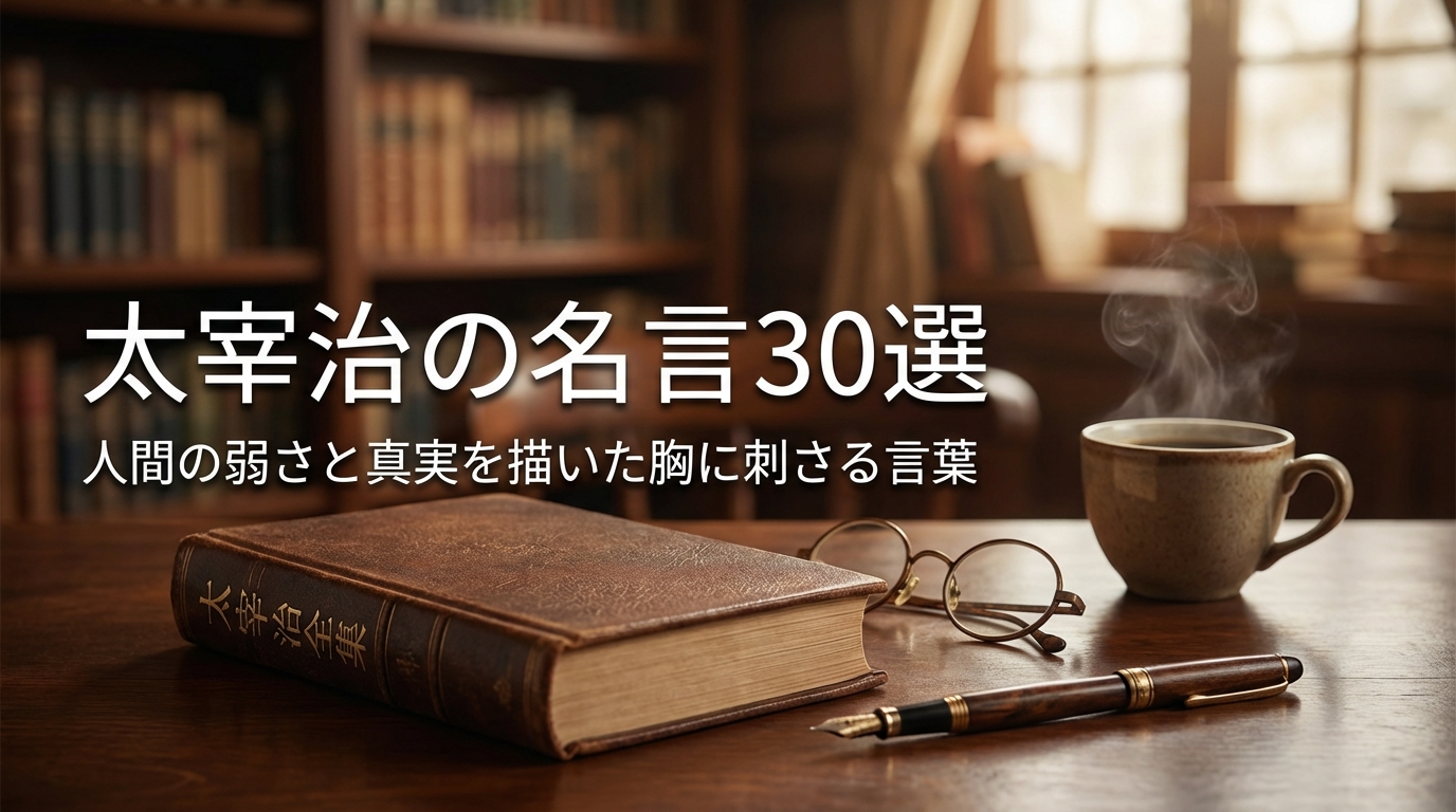 太宰治の名言30選｜人間の弱さと真実を描いた胸に刺さる言葉