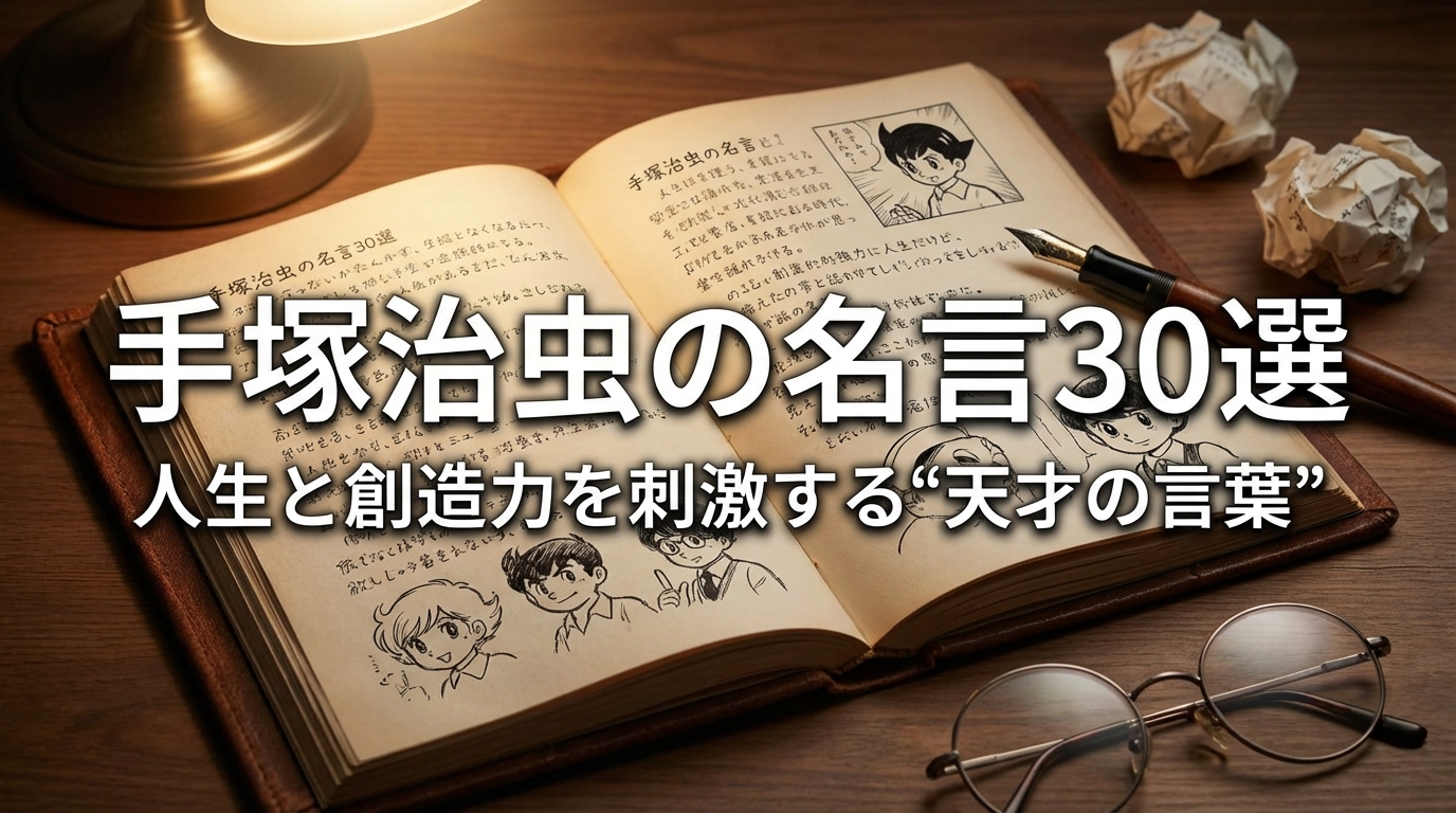 手塚治虫の名言30選｜人生と創造力を刺激する“天才の言葉”