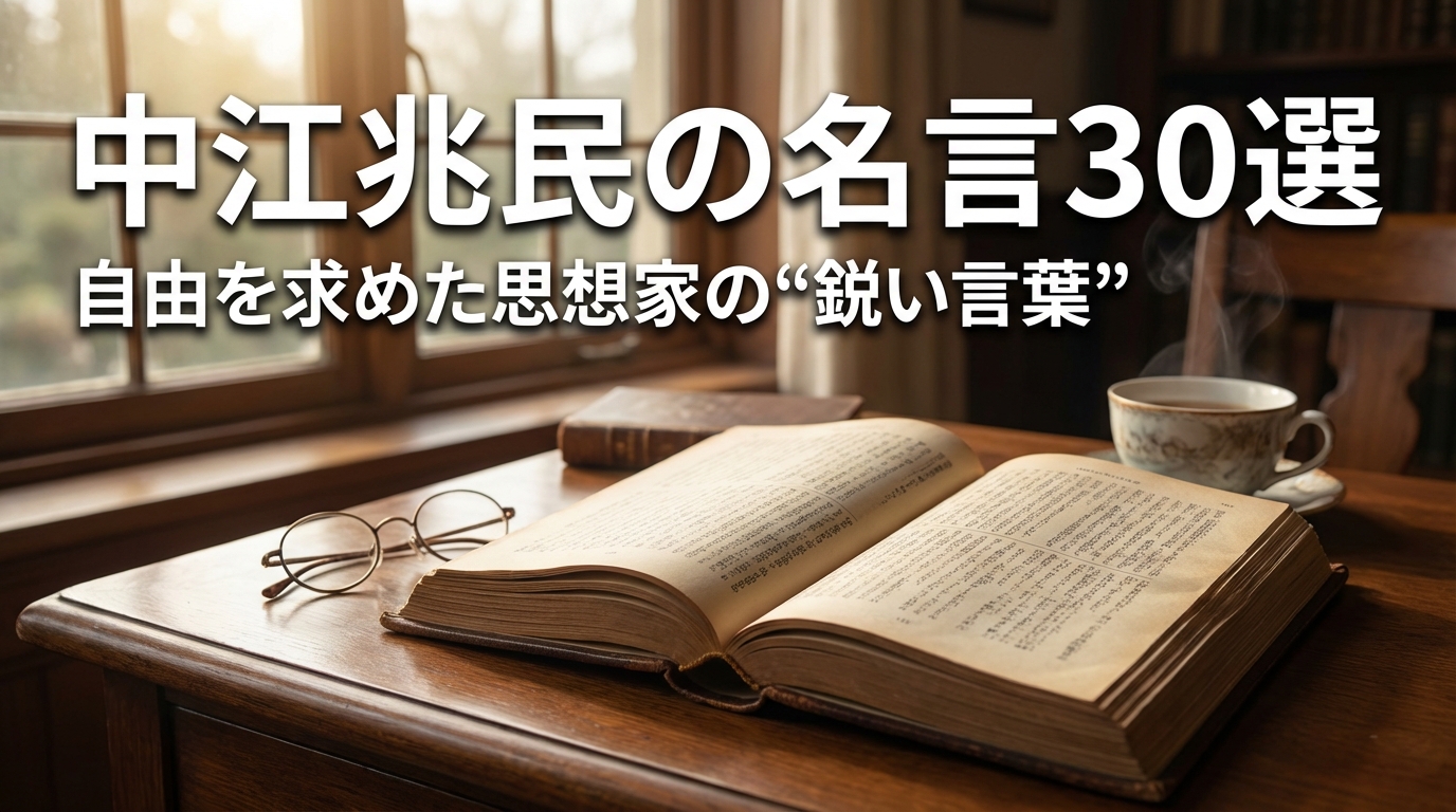 中江兆民の名言30選|自由を求めた思想家の“鋭い言葉”