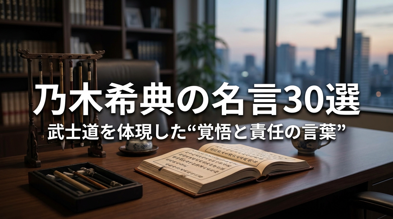 乃木希典の名言30選｜武士道を体現した“覚悟と責任の言葉”