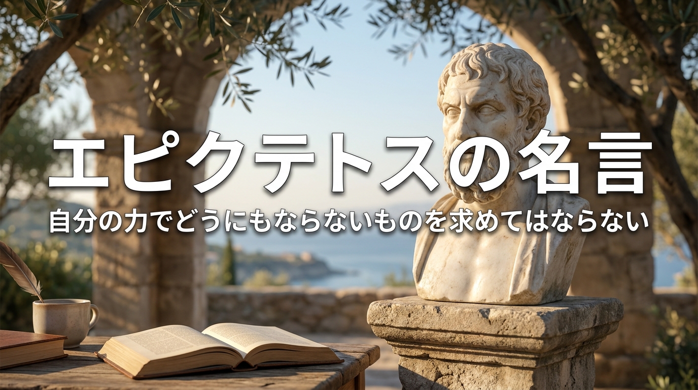 エピクテトスの名言「自分の力でどうにもならないものを求めてはならない」の意味を考える