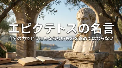 エピクテトスの名言「自分の力でどうにもならないものを求めてはならない」の意味を考える