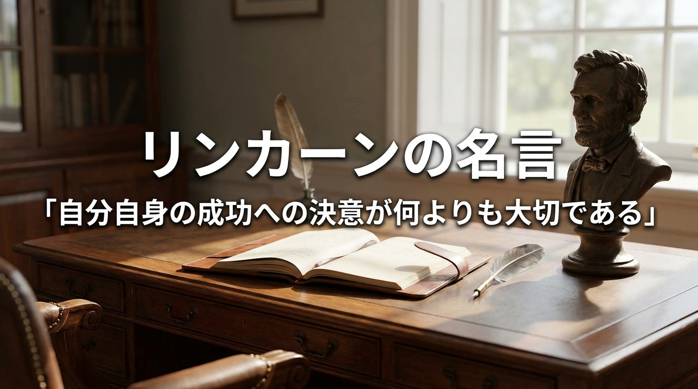 リンカーンの名言「自分自身の成功への決意が何よりも大切である」の意味を考える