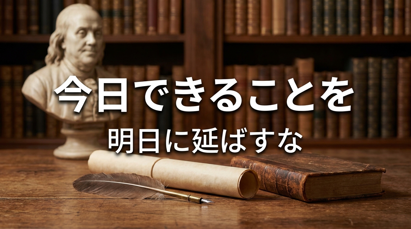 ベンジャミン・フランクリンの名言「今日できることを明日に延ばすな」の意味を考える